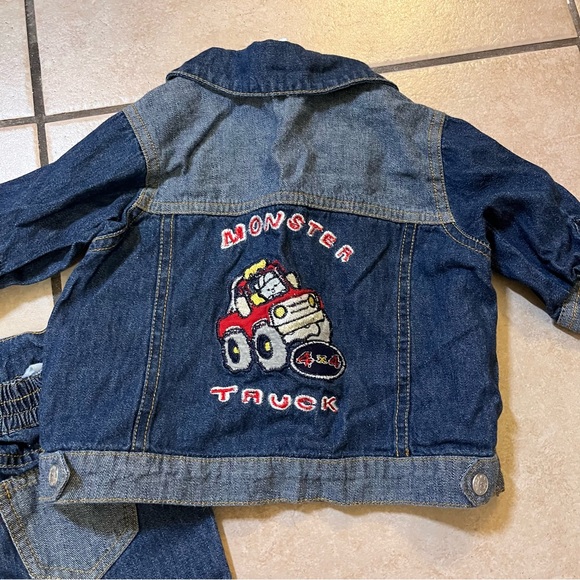 Vintage‎ 00’s kids denim set 3-6m monster truck - Picture 5 of 6